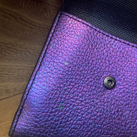 Coach NASA Hologram Wallet Iridescent Mermaid Oil Slick Leather 55719 Trifold - Picture 6 of 13